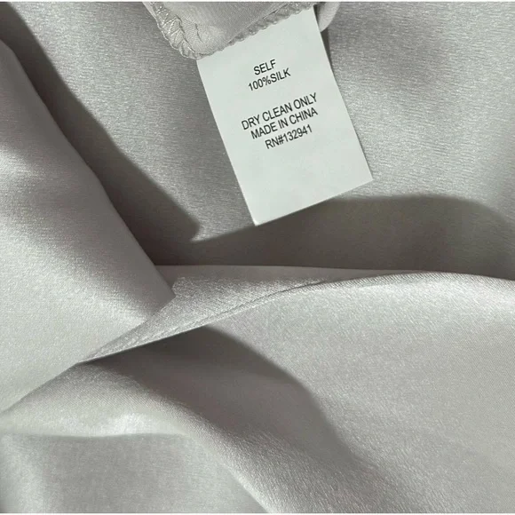 Amanda Uprichard NWT Ceramic Silver Fabiola Silk High Cowl Neck Mini Dresss